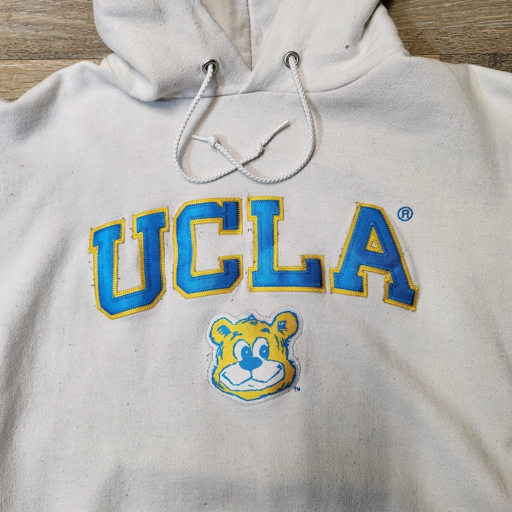 Champion White UCLA Womens Unisex Sweater Vintage 90s - Picture 4 of 6